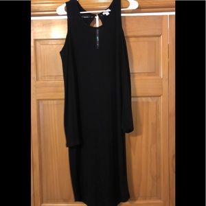 Black long sleeved maxi dress